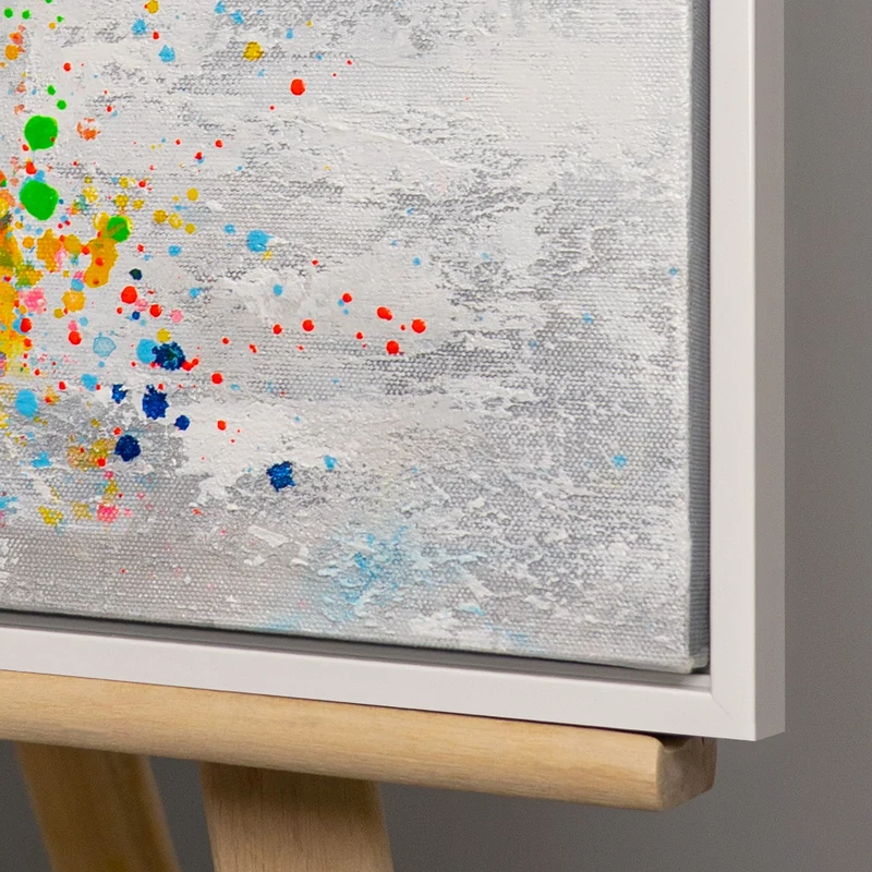 „Flugreise" – Handgemaltes Graffiti Art Wandbild mit Rahmen, 50x70 cm