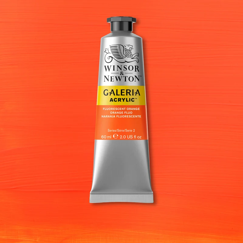 Winsor and Newton - Galeria Acrylic Colour - 60ml - Fluorescent Orange