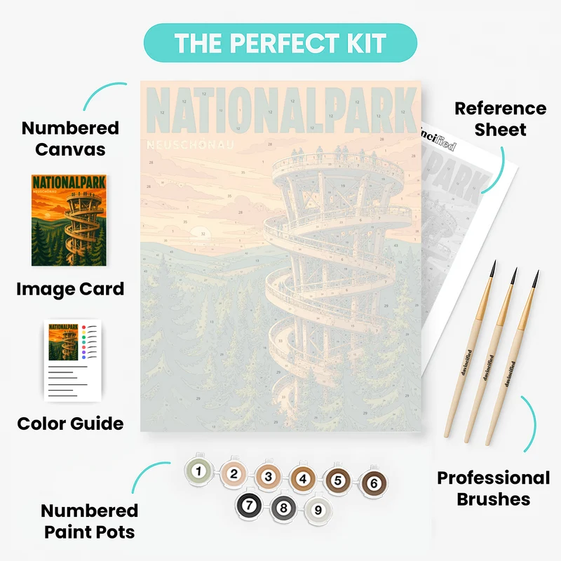 Treetop Spiral Tower - Paint by Numbers Kit