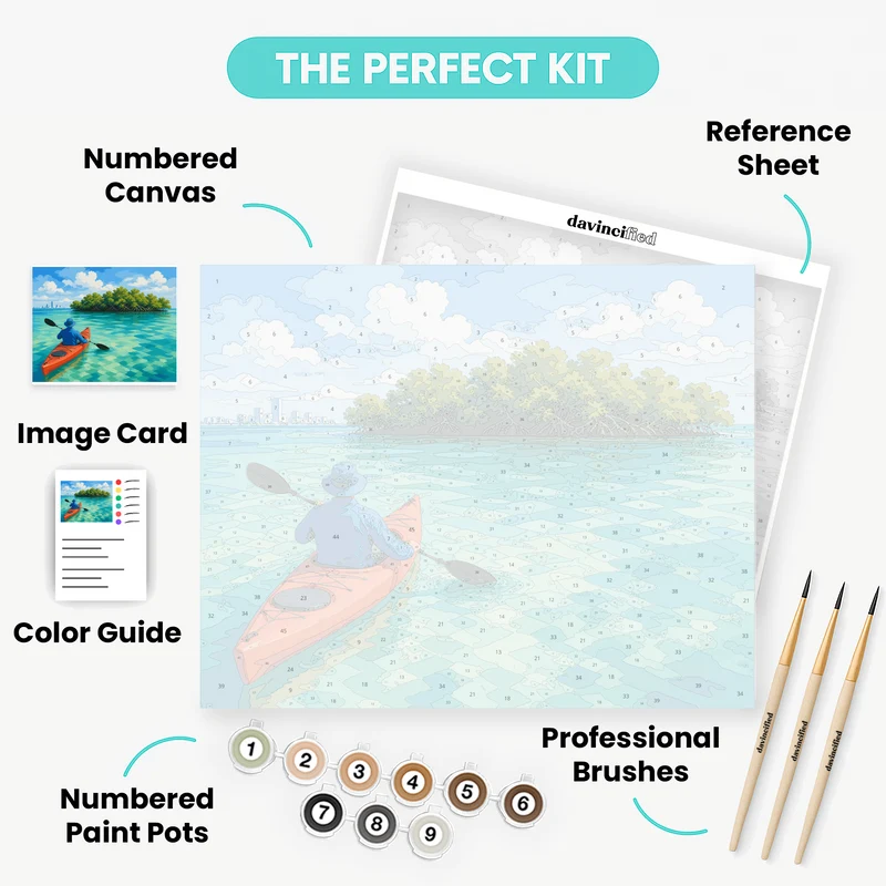 Mangrove Island Paddle - Paint by Numbers Kit
