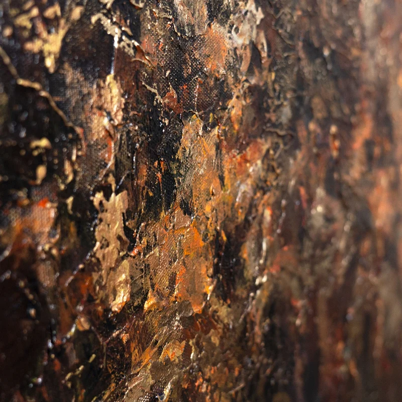 Handgemaltes Waldgemälde „Waldglanz" – 60x40 cm mit Rahmen