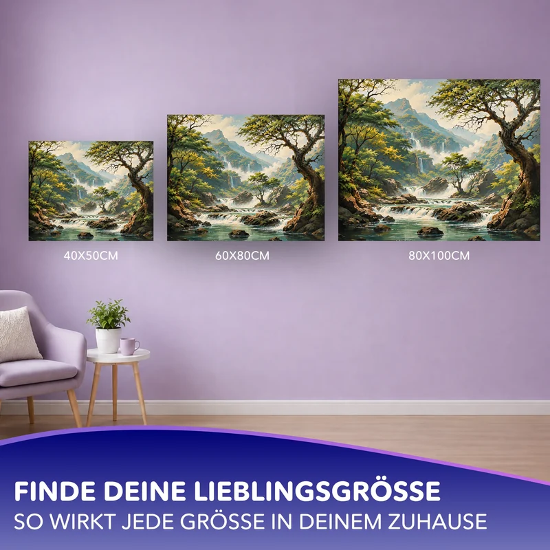 Malen nach Zahlen - Tal der tausend Wasserfälle