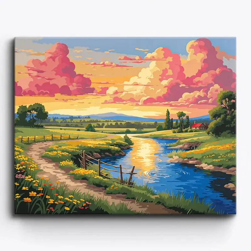Malen nach Zahlen - Am Fluss entlang