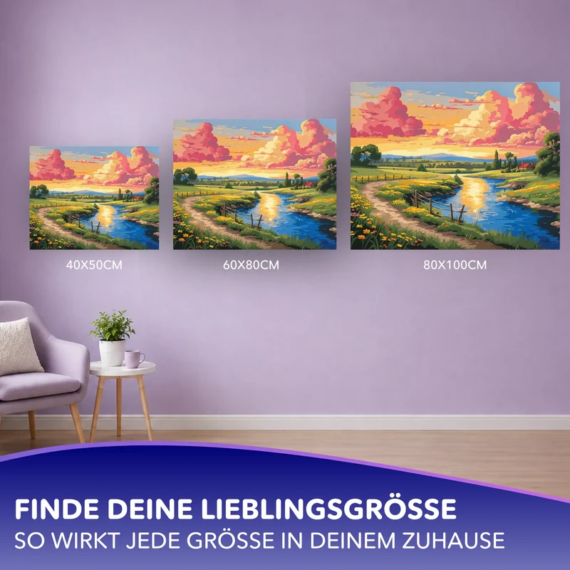 Malen nach Zahlen - Am Fluss entlang
