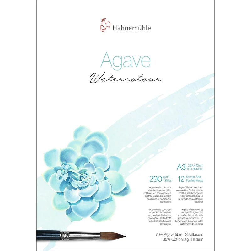 Hahnemuhle - Agave Watercolour Block Cold Pressed 290gsm A3