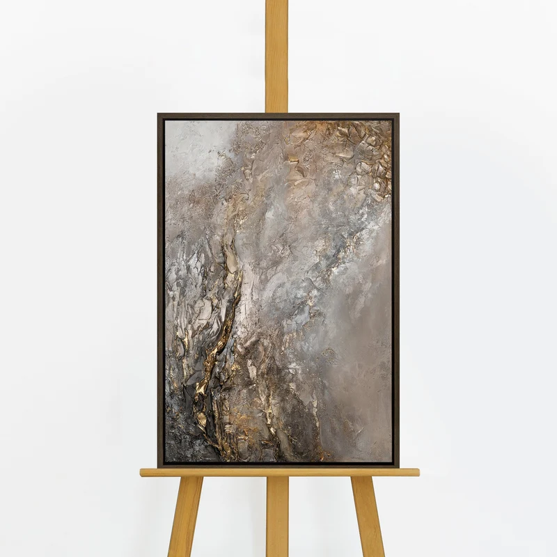 Handgemaltes abstraktes Gemälde „Universum I" – 60x40 cm mit Rahmen