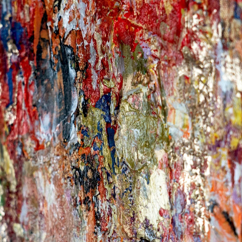 Handgemaltes abstraktes Gemälde „Heller Horizont" – 60x40 cm mit Rahmen