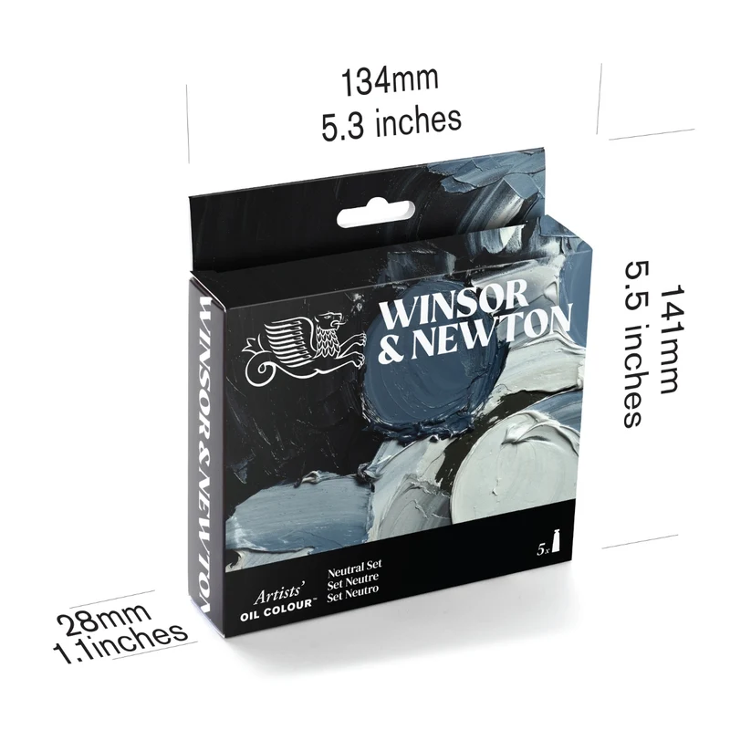 Winsor and Newton - Artists' Oil Colour - 5x37ml Tubes - Neutral Set