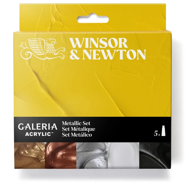 Winsor and Newton - Galeria Acrylic 5x60ml Tubes Metallic Set