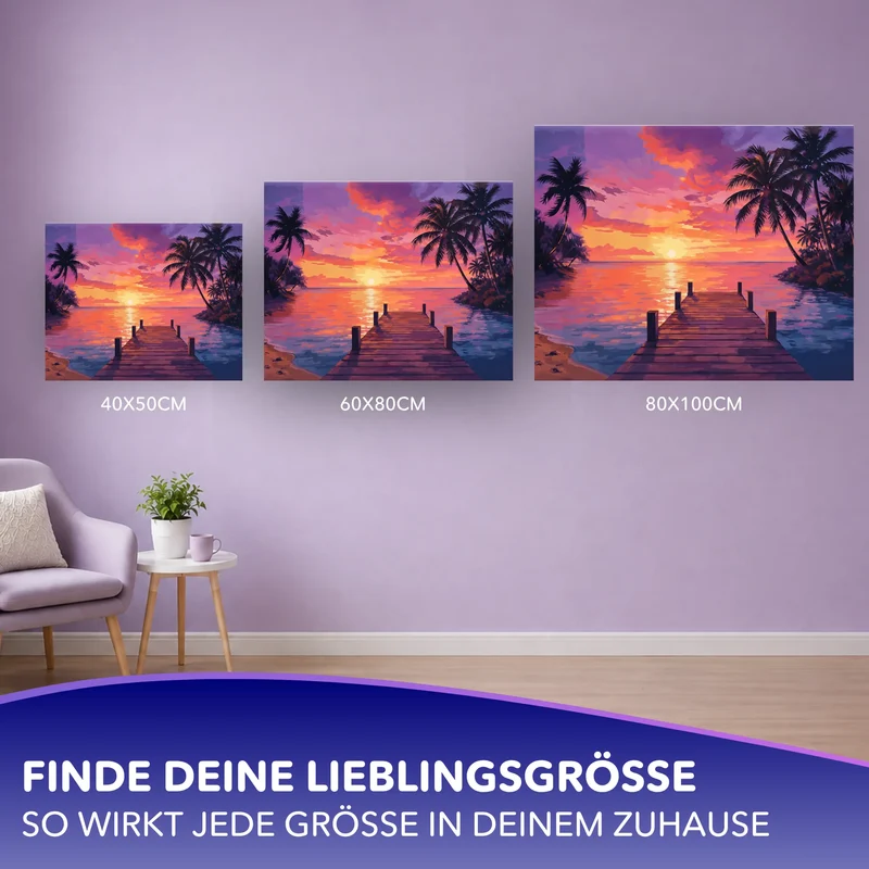 Malen nach Zahlen - Ins Abendrot