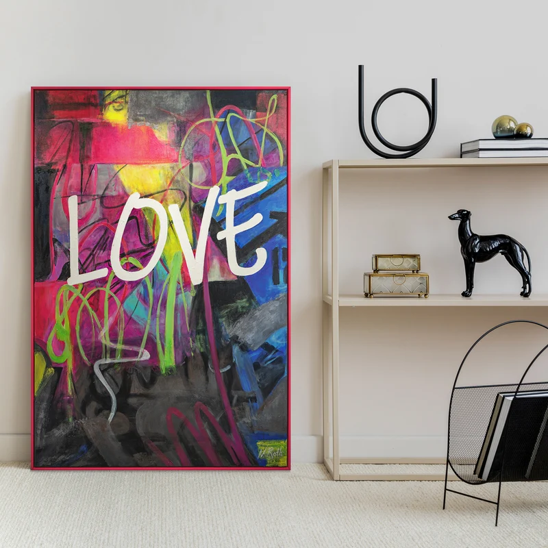 Nachtleuchtende Gemälde «Love»