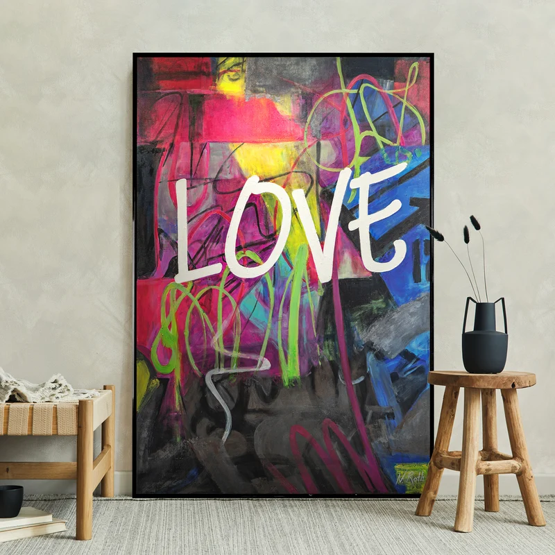 Nachtleuchtende Gemälde «Love»