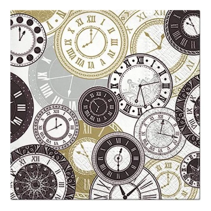 Twelve oclock Decoupage Napkins - 1 pc