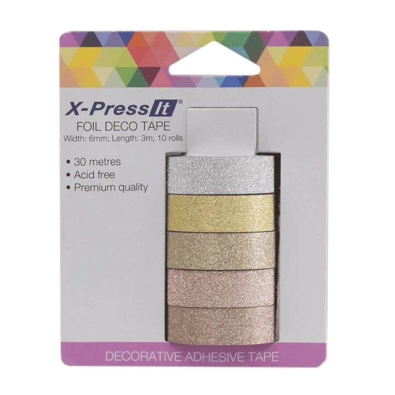 X-Press It Glitter Deco Tape 5 rolls