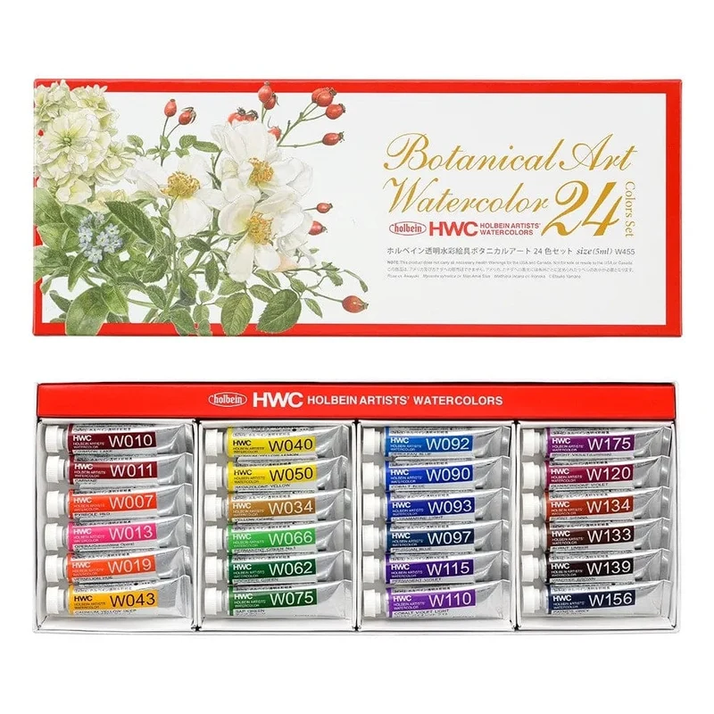 Holbein Botanical Art Watercolour Set 24 5ml