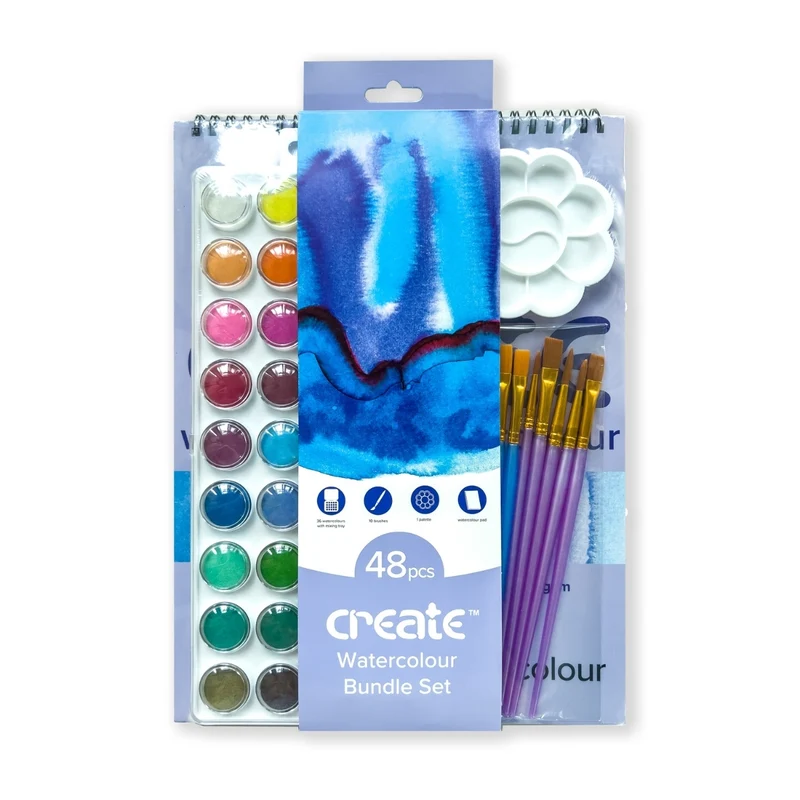 Create - Watercolour Painting 48 piece Set