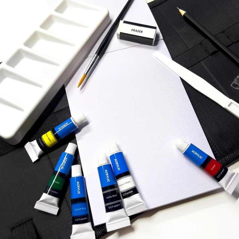 Create - Acrylic Painting Travel Bag 14 piece Set