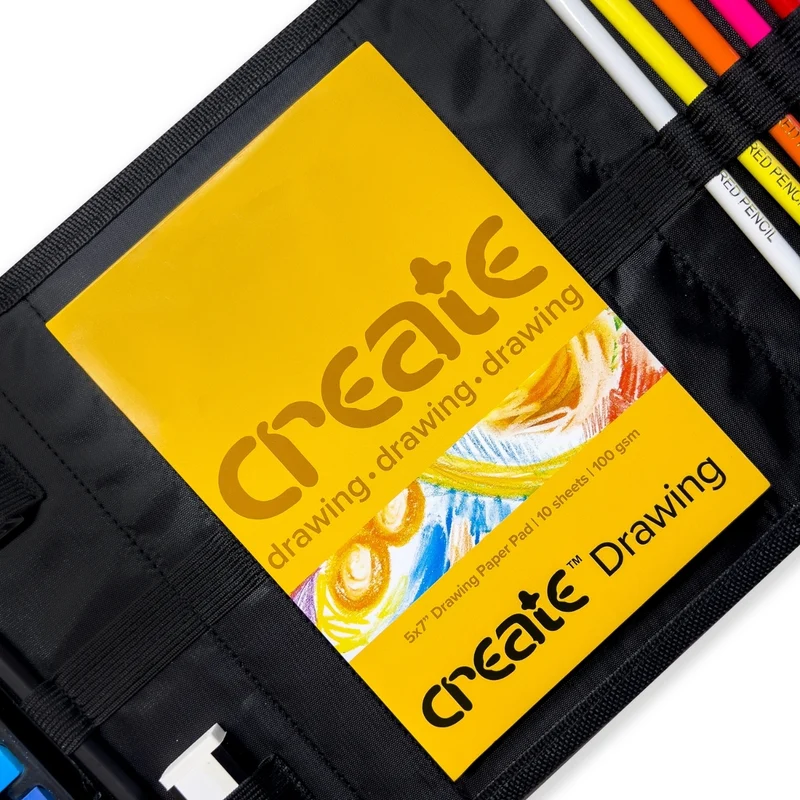 Create - Drawing & Sketching Travel Bag 25 piece Set