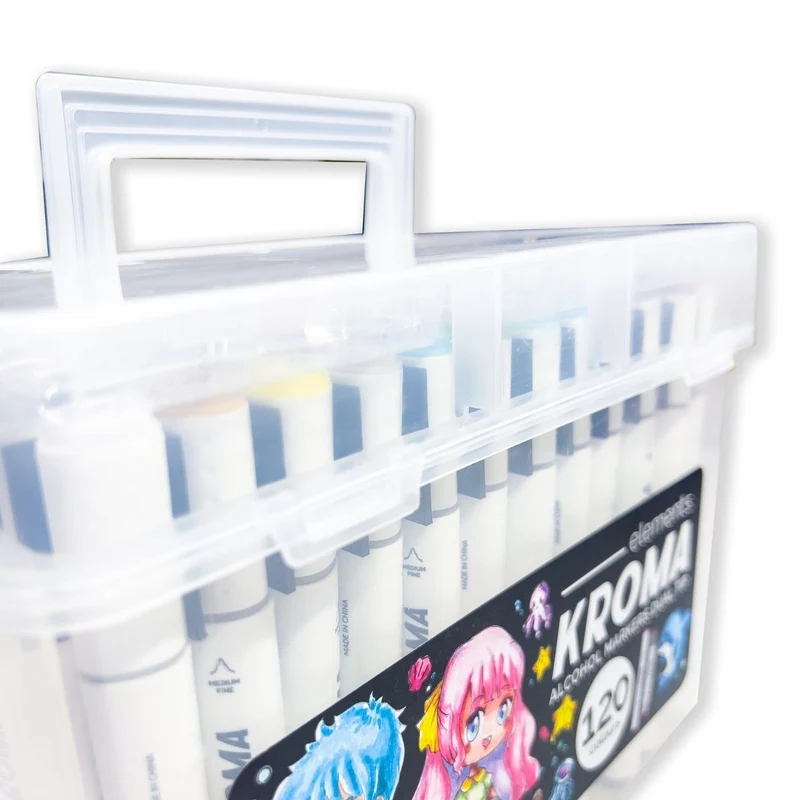 Elements - Alcohol Markers - Kroma 120 piece Set with Storage Box