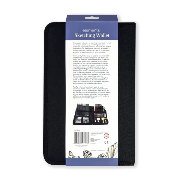 Elements - Sketching Set Zip Wallet 36 piece