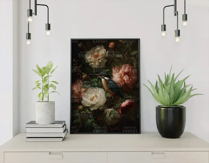 Malen nach Zahlen Vögel in voller Blüte – Ein harmonisches Zusammenspiel von Natur und Farben