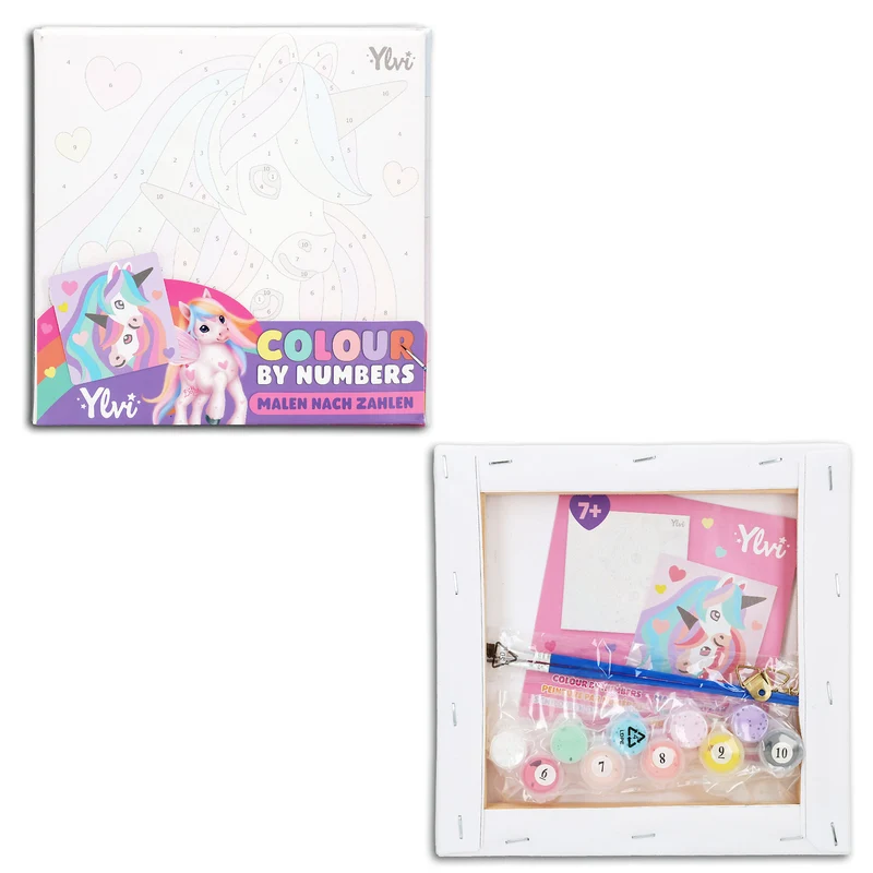 Ylvi Einhorn Malen nach Zahlen, 1 von 2 Designs zufällig