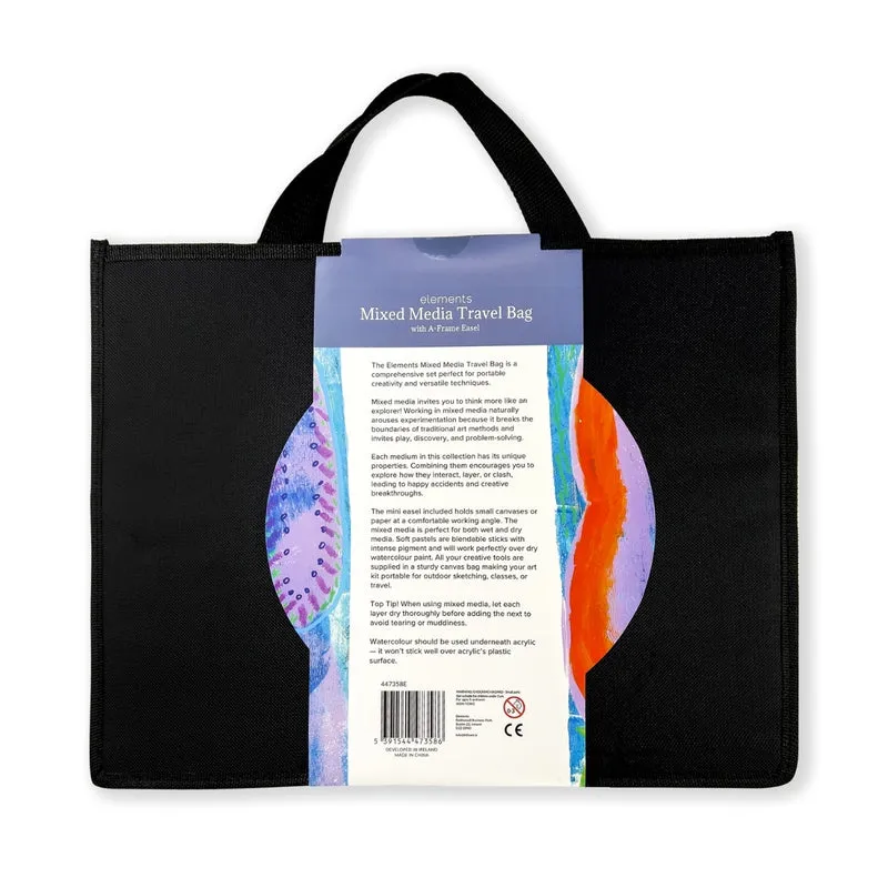 Elements - Mixed Media Travel Bag 100 piece Set with A Frame Table Easel