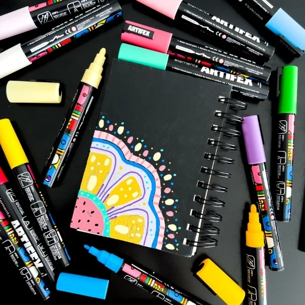 Elements - Artifex Acrylic Paint Markers 8x 2-3mm Pastel Set