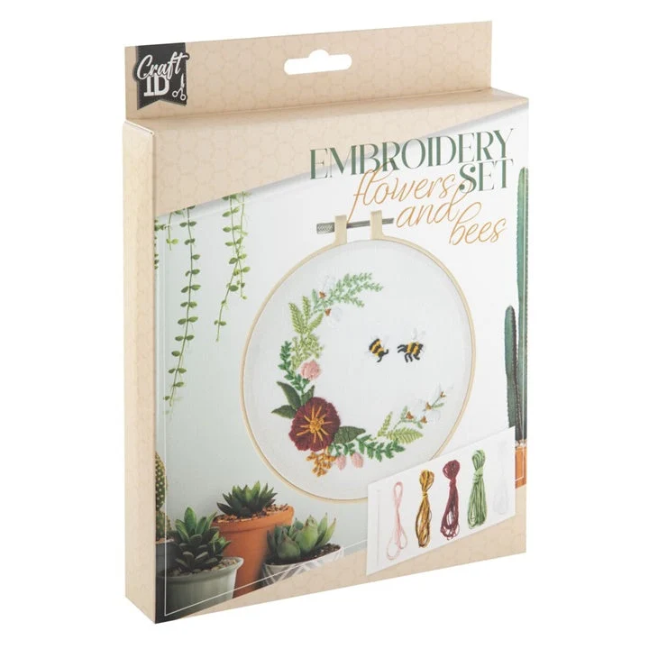 Flowers and Bees Embroidery Set