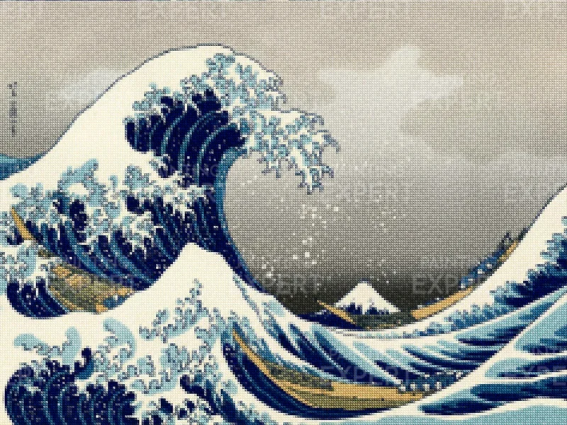 Diamond Painting Die große Welle vor Kanagawa, Hokusai Japan