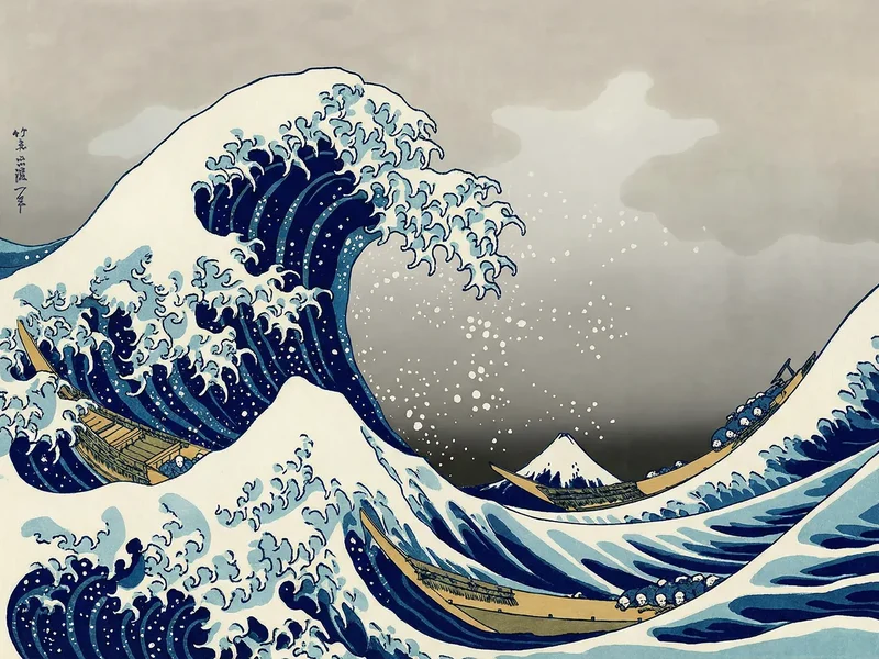 Diamond Painting Die große Welle vor Kanagawa, Hokusai Japan