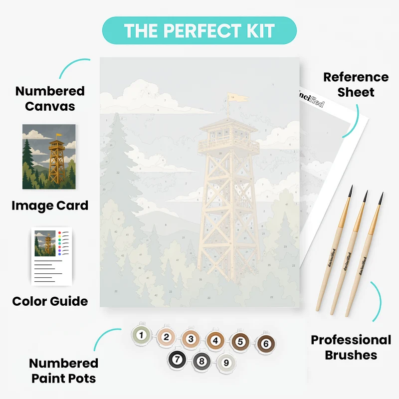 Forest Watchtower - Paint by Numbers Kit
