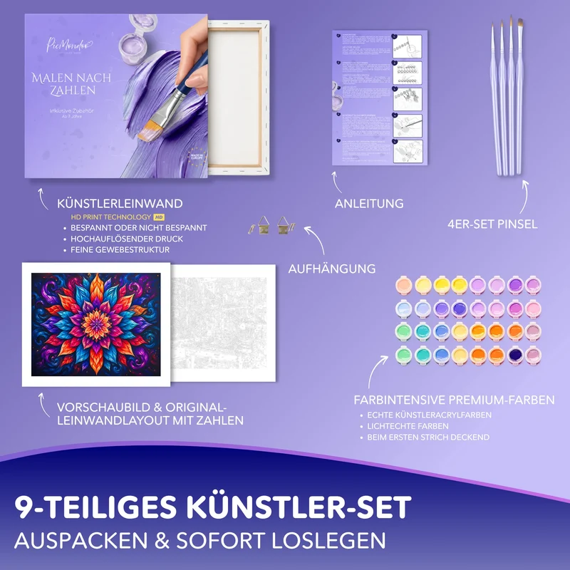 Malen nach Zahlen - Kaleidoskop der Farben