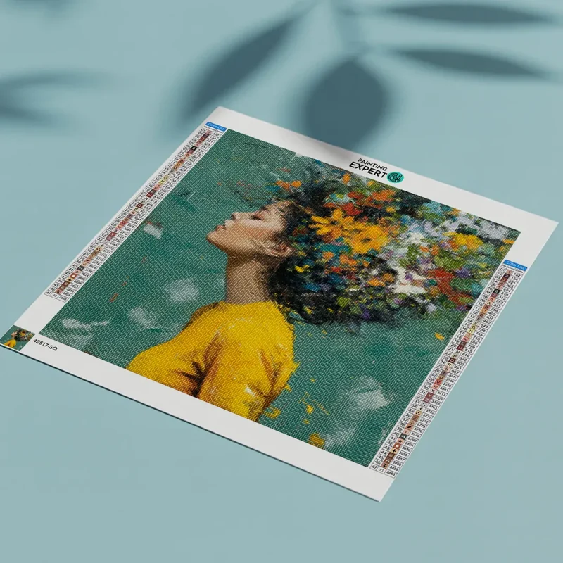 Diamond Painting Das Mädchen und die Blumen