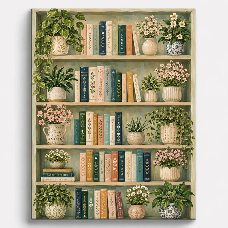 Malen nach Zahlen - Zwischen Büchern und Blüten