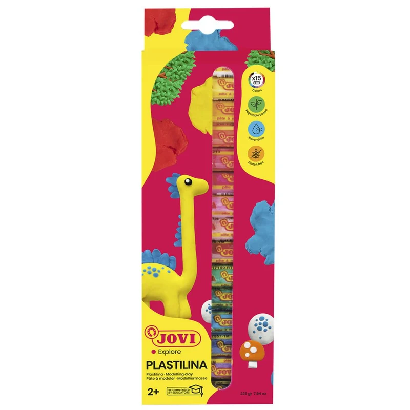 Jovi - Plastilina Modeling Clay - 15 bars 15g assorted colours