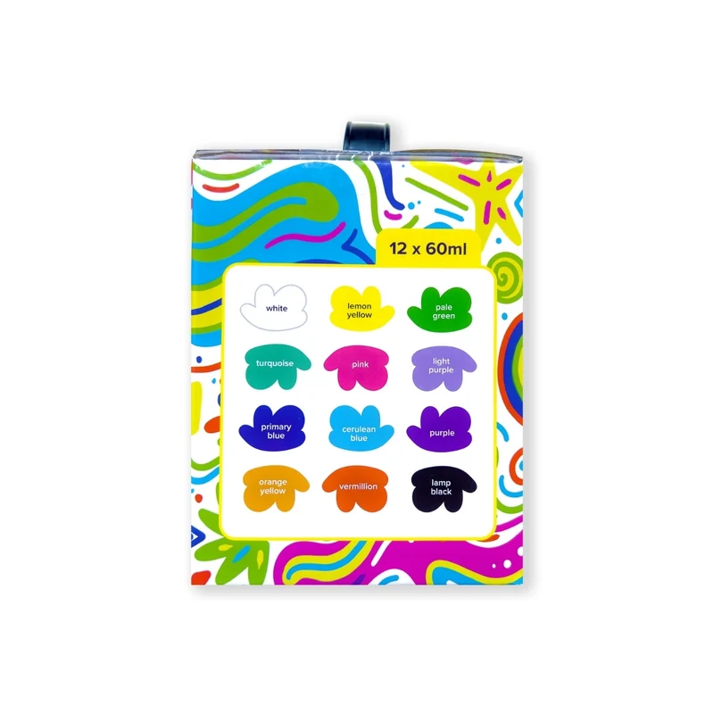 Create - Poster Paint Set - 12 x 60ml - Squeezy Bottle