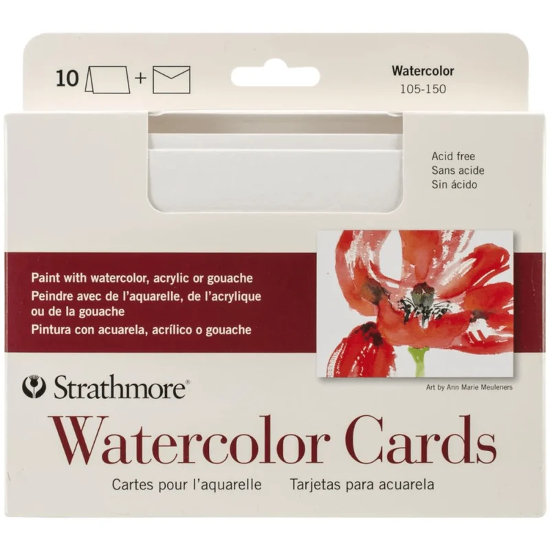 Strathmore Watercolour Cards and Envelopes Pack of 10