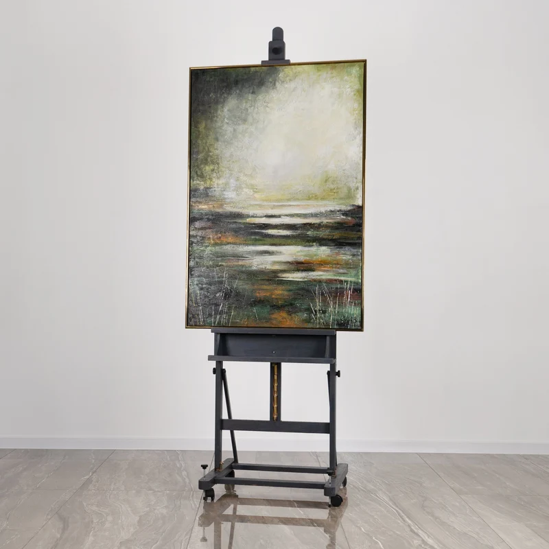 Nachtleuchtende Gemälde Handgemalt mit Rahmen "Echo der Natur"