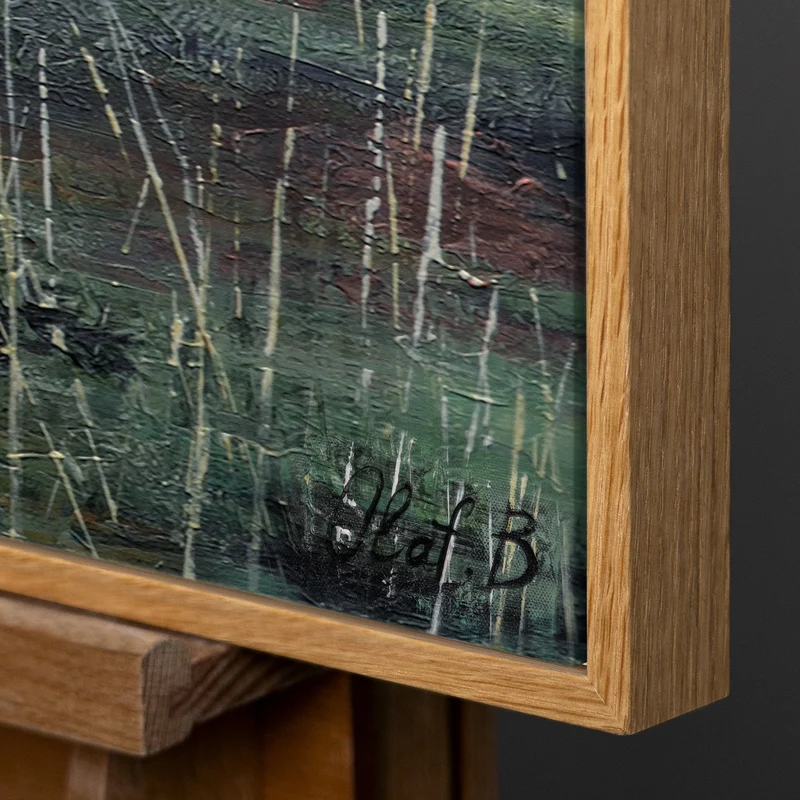 Nachtleuchtende Gemälde Handgemalt mit Rahmen "Echo der Natur"