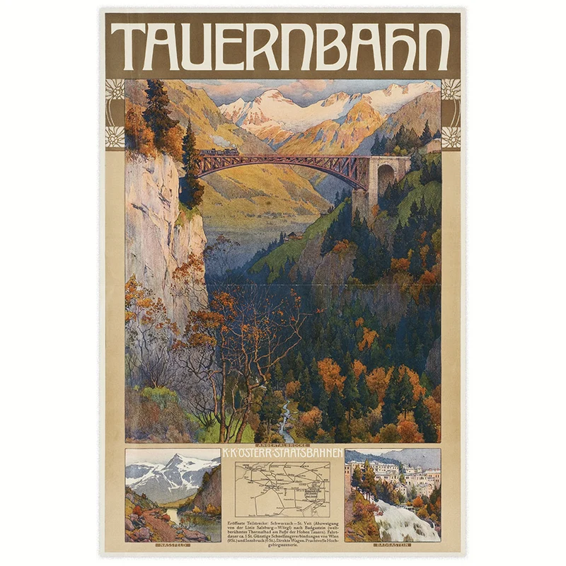 Werbeplakat 1905 - Tauernbahn