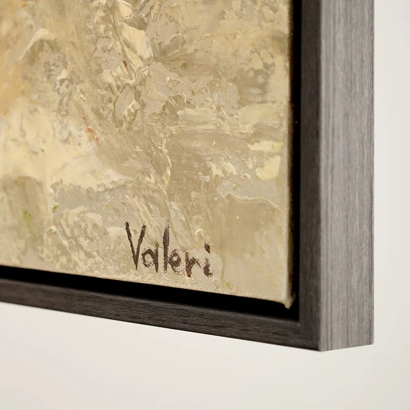 Moderne abstrakte Kunst - Acrylmalerei mit goldenen Akzenten