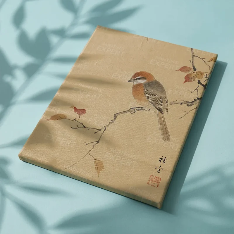 Malen nach Zahlen Vogel auf einem stillen Ast Japan