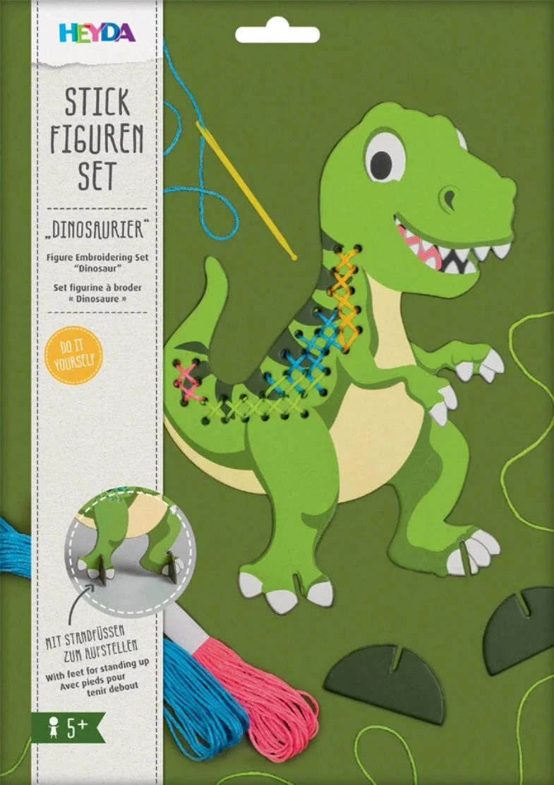 StickSet Dino - Kreatives Stickvergnügen für kleine Entdecker