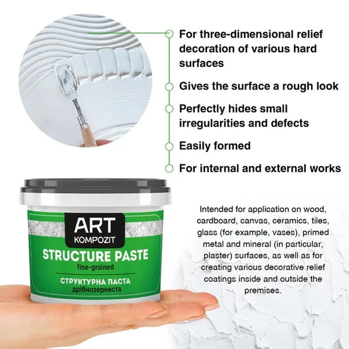Kompozit White Fine-Grain Texture Paste