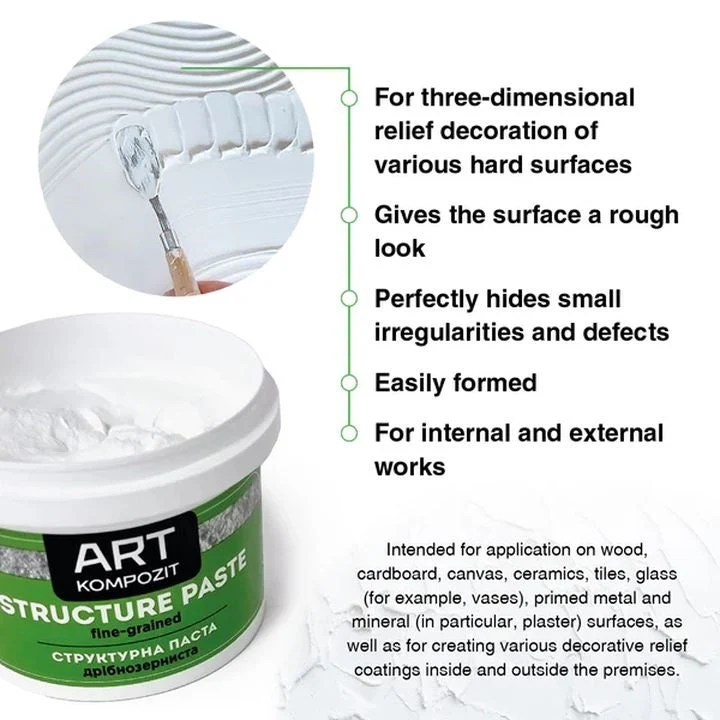 Kompozit White Fine-Grain Texture Paste