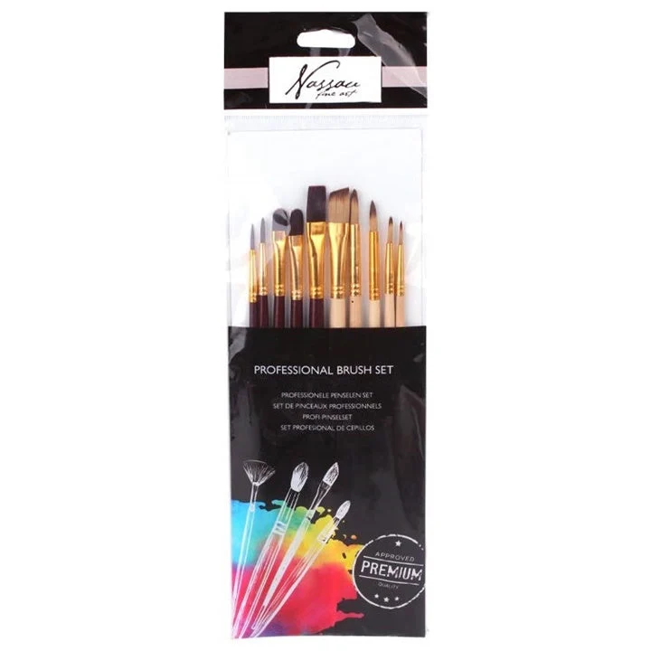 Nassau Fine Art Brush Set, 10-Piece