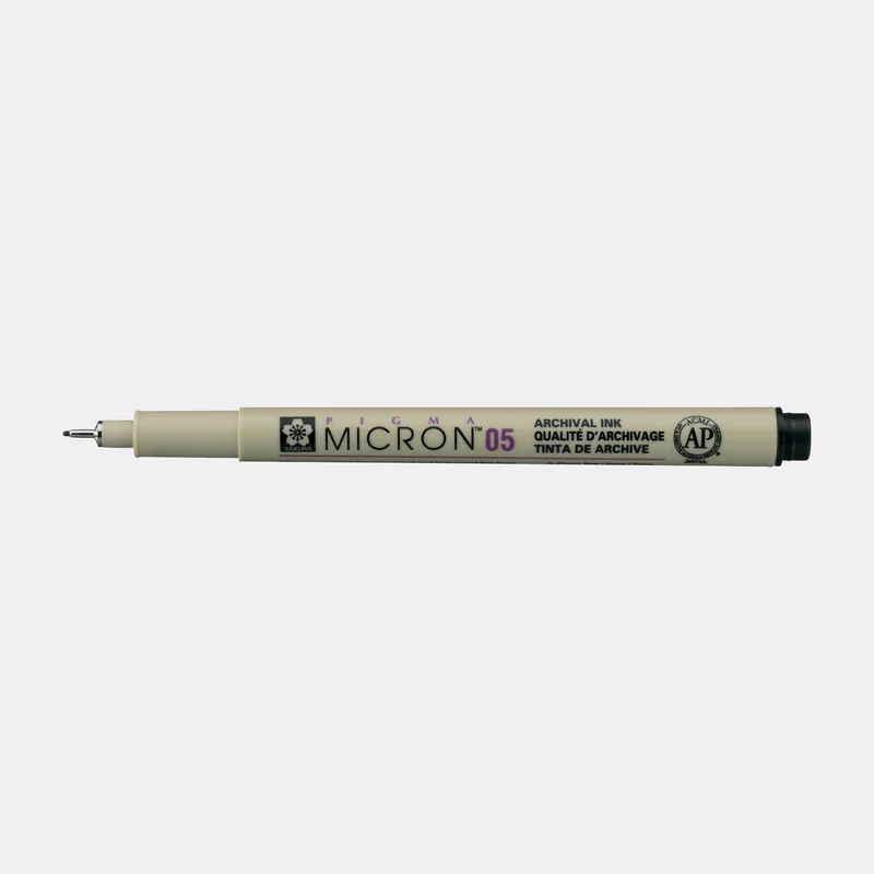 Sakura Pigma Micron 05 Fineliner, 0.45 mm, Set of 6 Colors