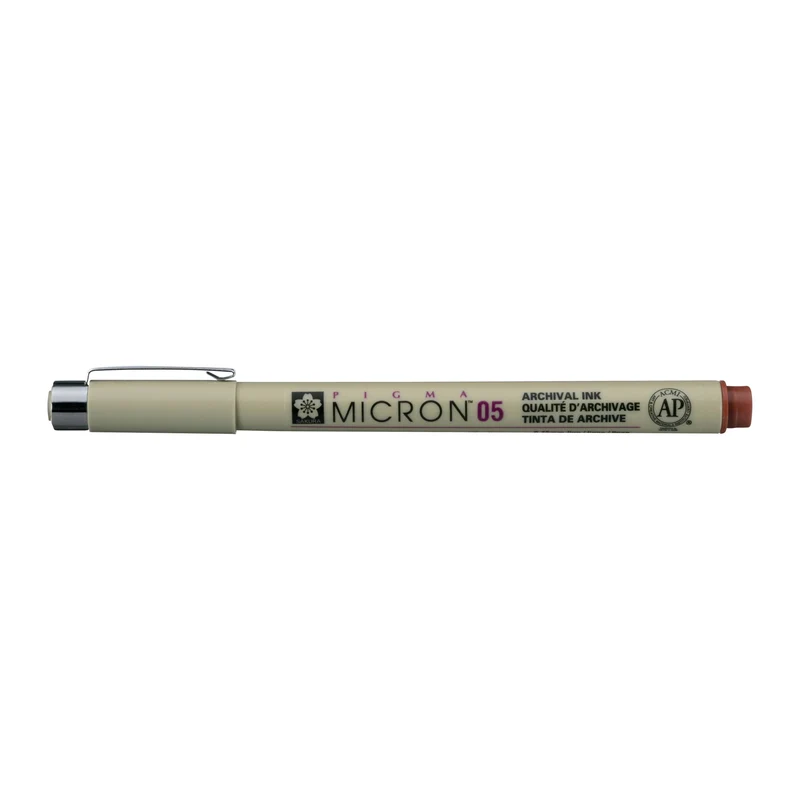 Sakura Pigma Micron 05 Fineliner, 0.45 mm, Set of 6 Colors