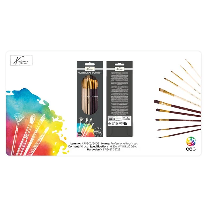 Nassau Brush Set, 10-Piece